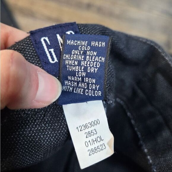 Gap Women's Jeans With A Built In Belt Wide Leg High Rise Dark Hue Crease Size10 - Picture 4 of 8